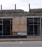 Crafty artwork in the front of the Millinocket Cultural Center